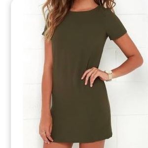 Lulu’s olive green Shift Dress